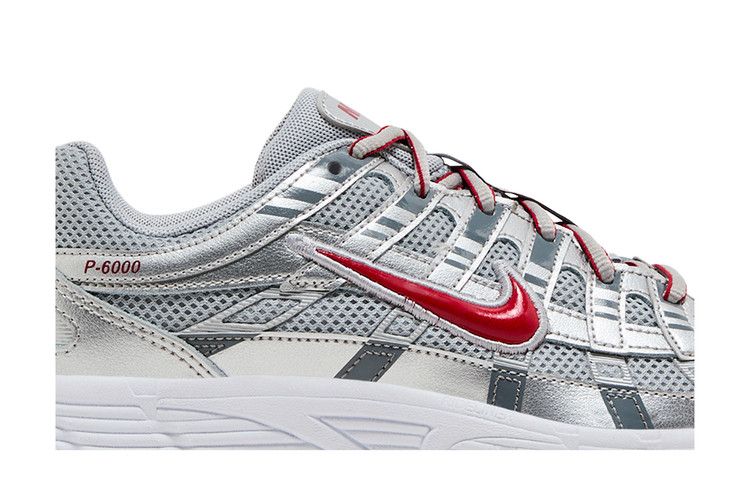 Nike P-6000 Metalic Silver Cool Red (GS)