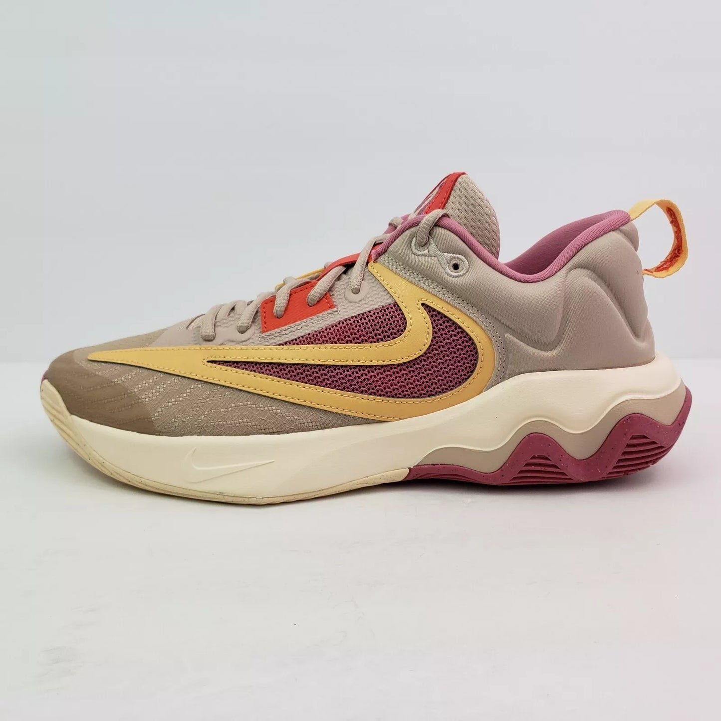 Nike Giannis Immortality 3 Mens Fossil Stone Gold Berry Basketball Shoes