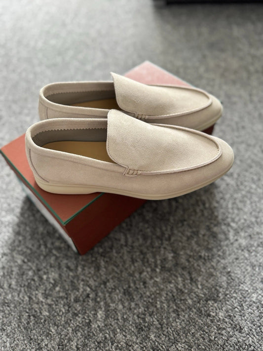 Loro Piana Summer Walk Loafers – Beige Suede