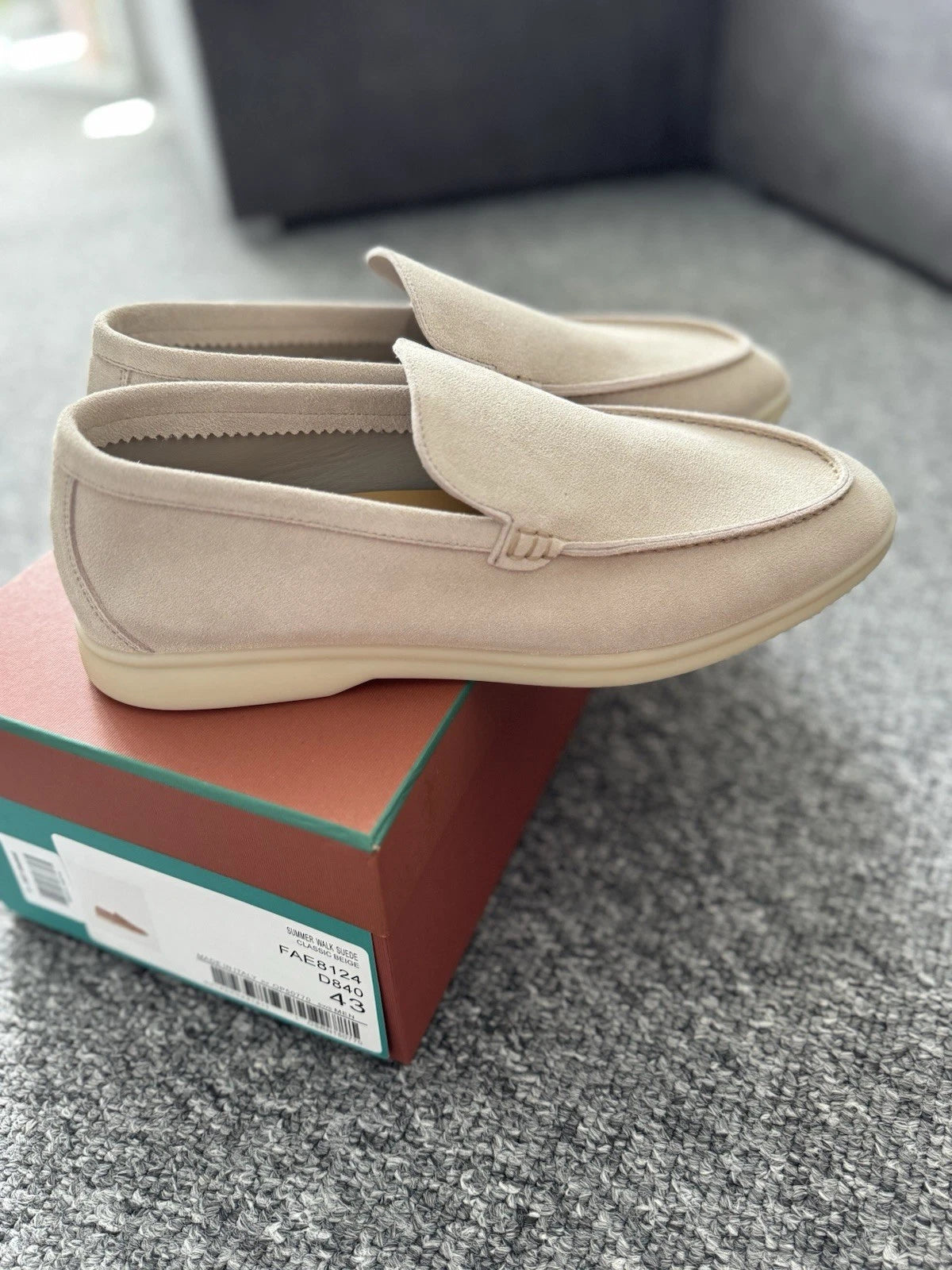 Loro Piana Summer Walk Loafers – Beige Suede