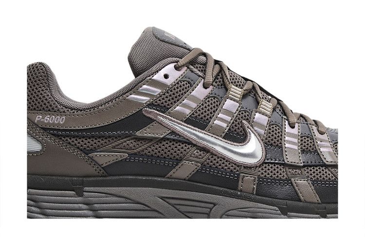 Nike P-6000 Cave Stone Medium Ash Flat Pewter Metallic Silver mans sneaker