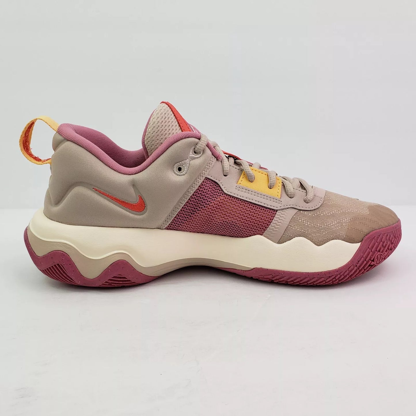 Nike Giannis Immortality 3 Mens Fossil Stone Gold Berry Basketball Shoes