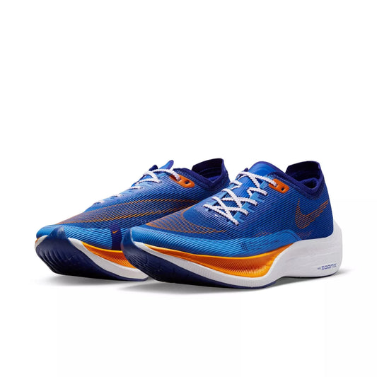 NIKE ZOOMX FD0713-400 VAPORFLY NEXT% 2 'GAME ROYAL VIVID ORANGE' MENS SHOES