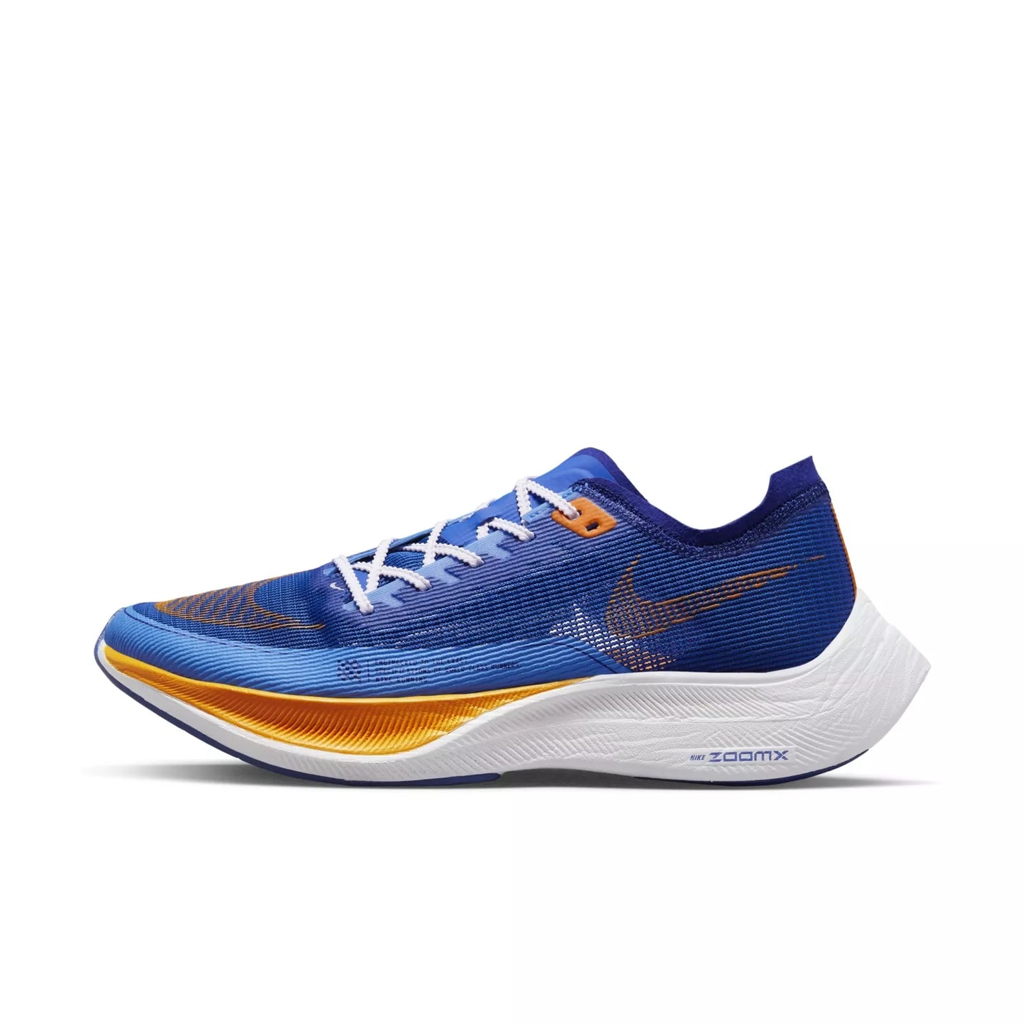 NIKE ZOOMX FD0713-400 VAPORFLY NEXT% 2 'GAME ROYAL VIVID ORANGE' MENS SHOES