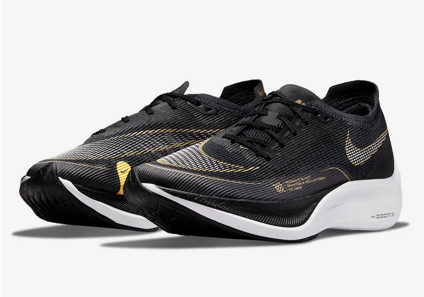 Nike ZoomX VaporFly NEXT% 2  Men's and women's shoes Sneakers Black Gold