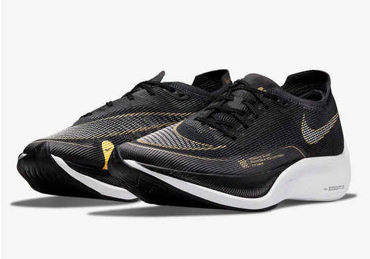 Nike ZoomX VaporFly NEXT% 2  Men's and women's shoes Sneakers Black Gold